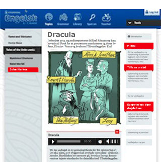 undervisningsside på web