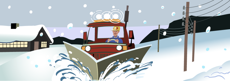 Eparts A/S, web-illustrationer til årstiderne, vinter
